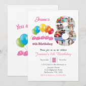 8e verjaardag foto collage nummer 8 Meisje Kaart (Voorkant / Achterkant)