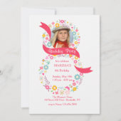 8e verjaardag foto uitnodiging (Voorkant)