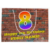 8e verjaardag: Fun, door graffiti geïnspireerde re Groot Cadeauzakje (Achterkant)