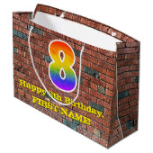 8e verjaardag: Fun, door graffiti geïnspireerde re Groot Cadeauzakje (Achterkant Gekanteld)