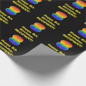 8e verjaardag: Fun, kleurrijke regenboog geïnspire Cadeaupapier (Hoek)