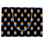 8e verjaardag: Fun Rainbow Event Number 8 Pattern Groot Cadeauzakje (Achterkant)