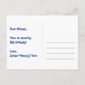 8e verjaardag: Fun Stars Patroon, Regenboog 8, Naa Briefkaart (Achterkant)