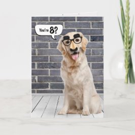 8e verjaardag Funny Golden Retriever Kaart