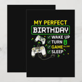 8e verjaardag Gaming Boy Verjaardagscadeau voor ga Kaart (Voorkant / Achterkant)