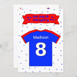 8e verjaardag gepersonaliseerde partijuitnodiging kaart