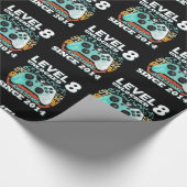 8e verjaardag geschenk jongens level 8 ontgrendeld cadeaupapier (Hoek)