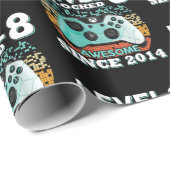 8e verjaardag geschenk jongens level 8 ontgrendeld cadeaupapier (Rol Hoek)