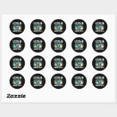 8e verjaardag geschenk jongens level 8 ontgrendeld ronde sticker (Vel)