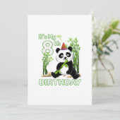 8e verjaardag geschenken 8 jaar oud feest dier pan kaart (Staand voorkant)