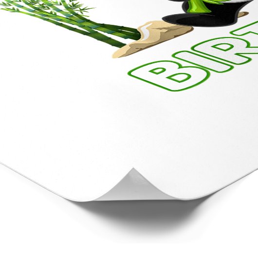 8e verjaardag geschenken 8 jaar oud feest dier pan poster (Hoek)