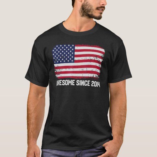 8e verjaardag Geweldige sinds 2014 T-shirt (Voorkant)