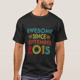 8e verjaardag Geweldige sinds september 2015 Retro T-shirt
