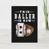 8e verjaardag: Gift Baseball Player 8 jaar Kaart (Voorkant)