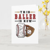 8e verjaardag: Gift Baseball Player 8 jaar Kaart (Gele Bloem)