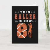 8e verjaardag: Gift Basketball Player 8 jaar oude  Kaart (Voorkant)