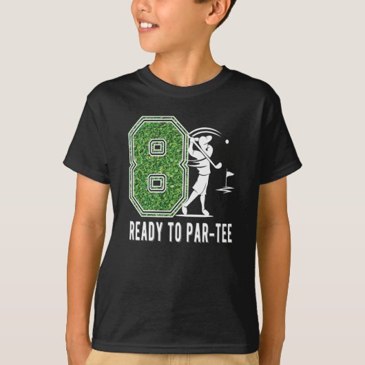 8e verjaardag Gift Golf Player 8 jaar oude jongen T-shirt (Voorkant)