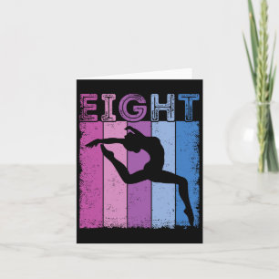 8e Verjaardag Gymnastiek 8 Jaar Dansende Meisje Gy Kaart
