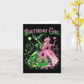 8e verjaardag heks roze en groen 8 jaar oude geboo kaart (Gele Bloem)