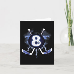 8e verjaardag - IJshockey 8 jaar oud cadeau Kaart