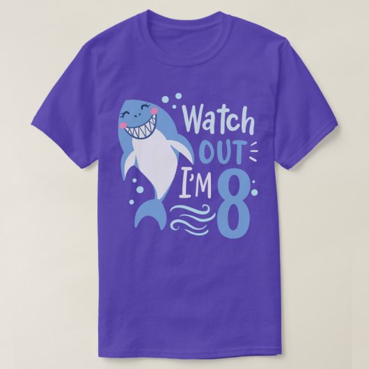 8e verjaardag IM 8 haai T-shirt (Design voorkant)