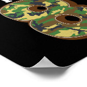 8e Verjaardag Jacht Herten 8 Jaar Oude Jager Poster (Hoek)