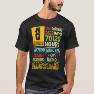 8e verjaardag jongen 8 jaar Geweldige gemaakt T-shirt