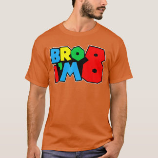 8e verjaardag jongen bro ik ben 8 jaar oude videog t-shirt