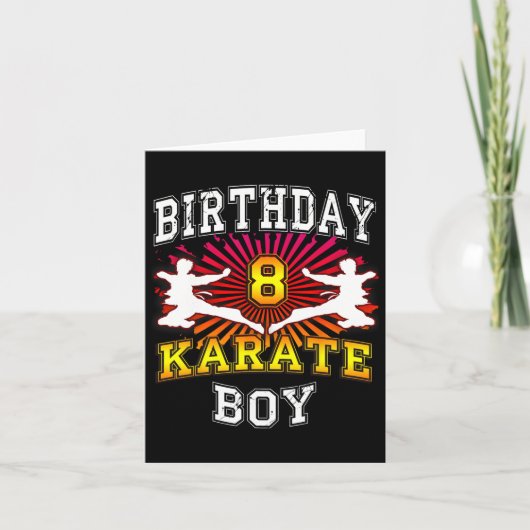 8e Verjaardag Jongen - Karate 8 jaar oud Kind Kaart (Voorkant)