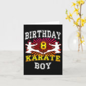 8e Verjaardag Jongen - Karate 8 jaar oud Kind Kaart (Gele Bloem)
