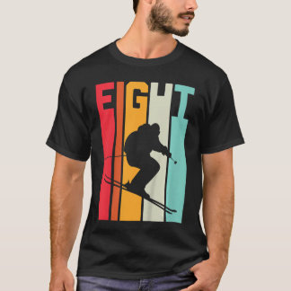 8e verjaardag jongen retro ski liefhebber skiler 8 t-shirt