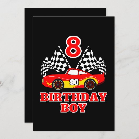 8e verjaardag kaart (Voorkant / Achterkant)