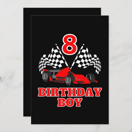 8e verjaardag kaart (Voorkant / Achterkant)