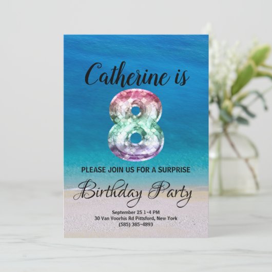 8e verjaardag kaart (Staand voorkant)