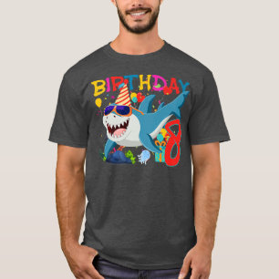 8e verjaardag Kinder haai acht T-shirt