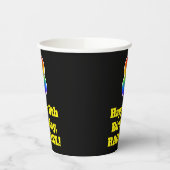 8e verjaardag: Kleurrijk, Leuk, Spannend, Regenboo Papieren Bekers (Links)