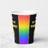 8e verjaardag: kleurrijke regenboog # 8, aangepast papieren bekers (Rechts)