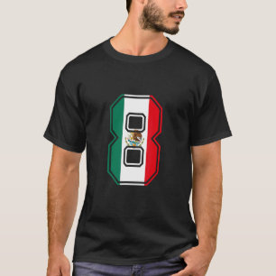 8e verjaardag Mexicaan 8 jaar oud nummer 8 Mexico  T-shirt