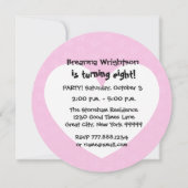 8e verjaardag Moderne roze en zwarte W689B3 Kaart (Achterkant)