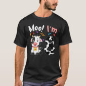 8e verjaardag Moo I'm 8 Koe Boerderij Animal Barny T-shirt (Voorkant)