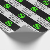 8e verjaardag - Nerdy / Geeky stijl "8" en naam Cadeaupapier (Hoek)