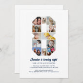 8e verjaardag nummer 8 aangepaste foto collage kaart (Voorkant / Achterkant)
