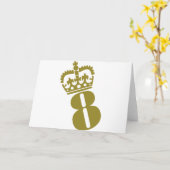 8e verjaardag - nummer - acht kaart (Gele Bloem)