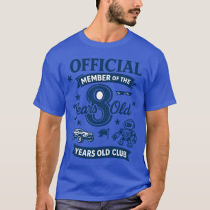 8e verjaardag Oude Club Robot Auto Design familie T-shirt