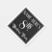 8e verjaardag Partij — Fancy Manuscript + de Naam  Servet (Hoek)