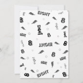 8e verjaardag Party Nummer Uitnodiging Sjabloon (Achterkant)