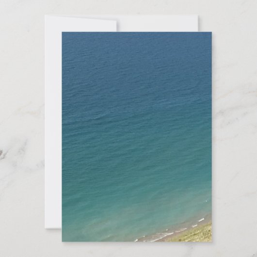 8e Verjaardag Pool Party Blue Water Seashore Beach Kaart (Achterkant)