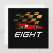 8e verjaardag racebus 8 jaar Race-chauffeur Kaart (Voorkant / Achterkant)