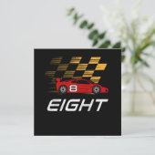 8e verjaardag racebus 8 jaar Race-chauffeur Kaart (Staand voorkant)