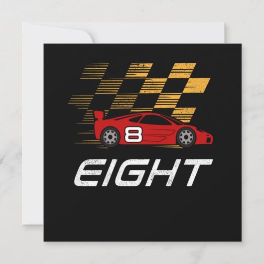 8e verjaardag racebus 8 jaar Race-chauffeur Kaart (Voorkant)
